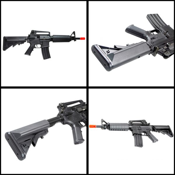 See Airsoft Rifle 2 Electric TSD Sports MIL4 Assault Rifle FPS-415 Collapsible Stock Airsoft Gun